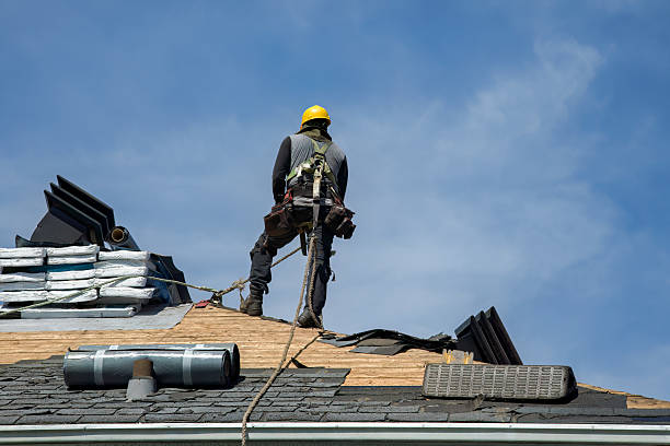 Professional Gutter Installation technician working in North Ridgeville, OH